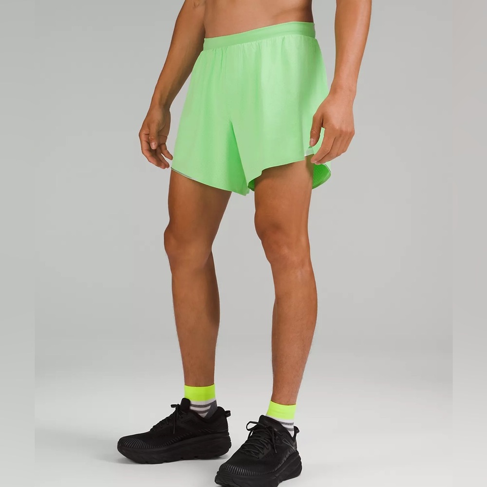 NWT Lululemon Mens Fast and Free Short 6" Lined Scream Green XXL